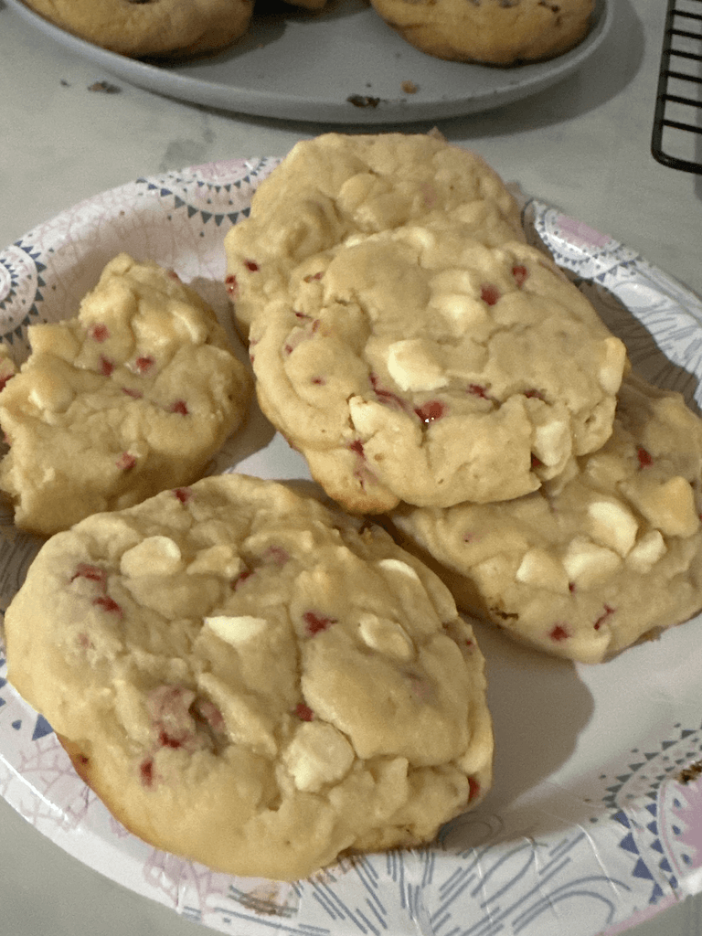 Raspberry White Chocolate Cookies